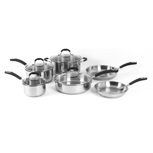 Oneida Prime 10Piece Stainless Steel Cookware Set & Reviews Wayfair
